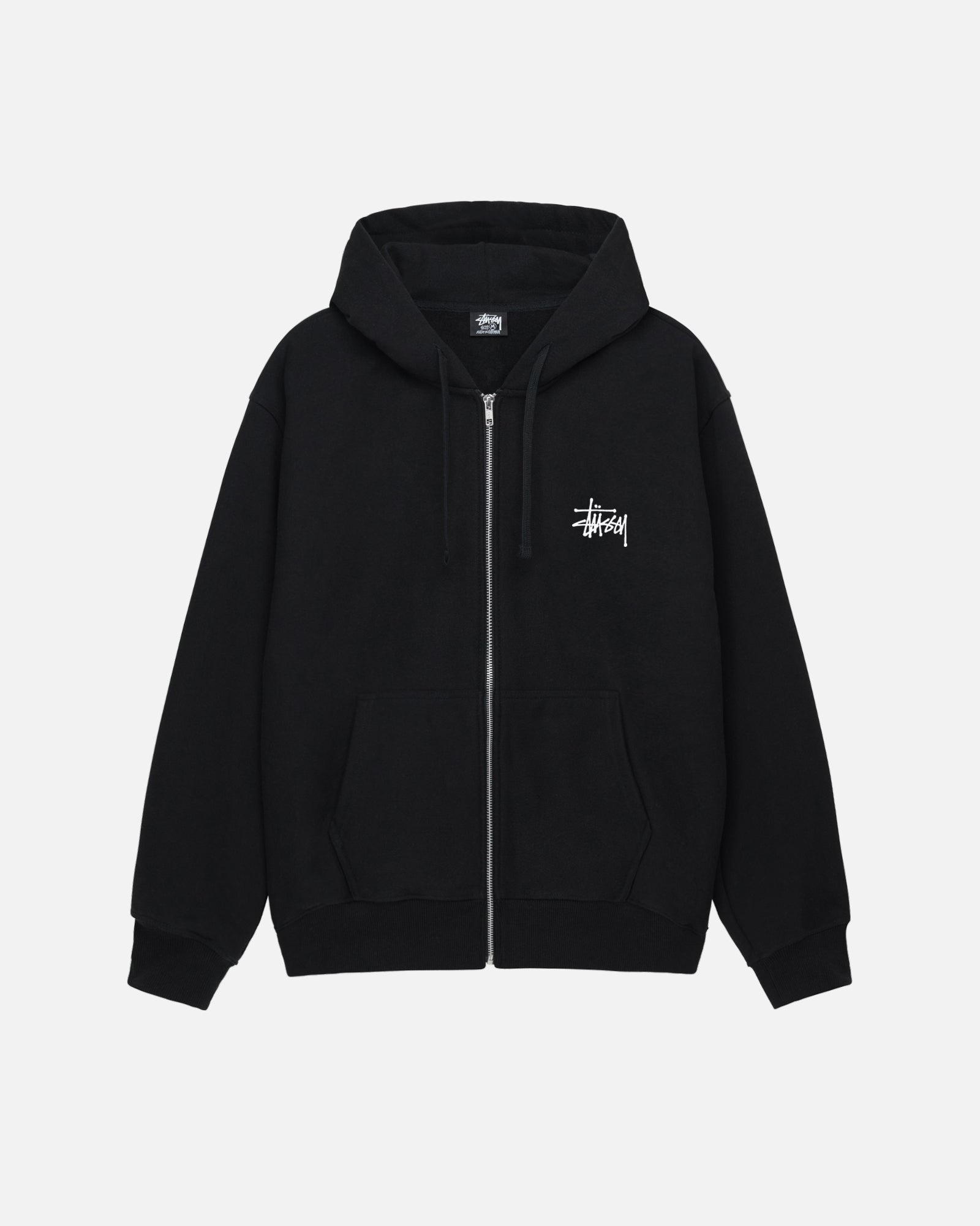 FELPA CON CAPPUCCIO E ZIP STÜSSY BASIC